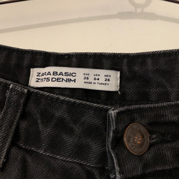 Zara Basic Z1975 Denim Size 4 Women’s Skinny Jeans Distressed Black a9 - Picture 10 of 12